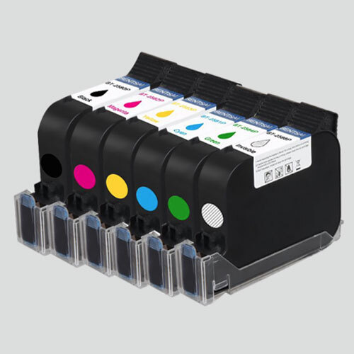 Half Inch 12.7mm Solvent Based Ink Cartridge For Handheld Inkjet Printers